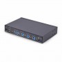 StarTech.com Switch KM a 4 porte con commutazione del mouse, switcher USB per tastiera/mouse, audio 3,5 mm/USB, Condivisione per