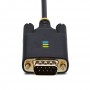 StarTech.com Cavo da USB a seriale da 3 m, ritenzione COM, viti/dadi intercambiabili, adattatore USB-A a DB9 RS232, IC FTDI, pro