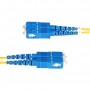 StarTech.com Cavo in fibra ottica duplex monomodale OS2 da LC a SC (UPC) da 1 m, 9/125µm, 100G, Insensibile alla piegatura, Bas