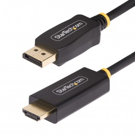 StarTech.com Cavo da DisplayPort a HDMI da 2m, 4K 60 Hz con HDR, Adattatore da DisplayPort a HDMI 2.0b, Convertitore video attiv