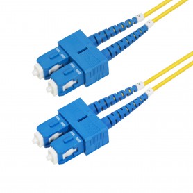 StarTech.com Cavo in fibra ottica duplex monomodale OS2 da SC a SC (UPC) da 10 m, 9/125µm, 40G/100G, Insensibile alla piegatura