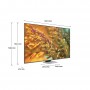 Samsung Q80D TV QLED 4K 55” QE55Q80DATXZT Smart TV Wi-Fi Eclipse Silver 2024, Processore NQ4 AI GEN2, 4K AI Upscaling, Simple 