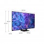Samsung Q70D TV QLED 4K 55” QE55Q70DATXZT Smart TV Wi-Fi Black 2024, Quantum Processor 4K, 4K AI Upscaling, AirSlim Design, OT
