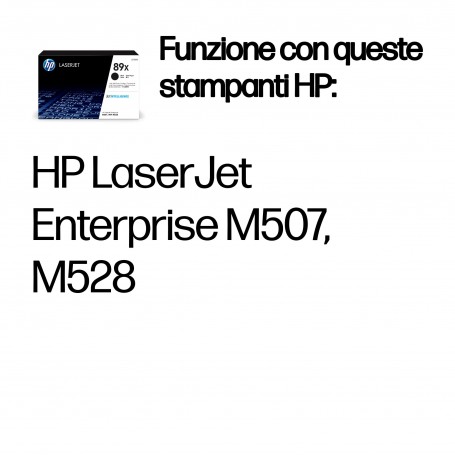 HP Cartuccia toner nero originale LaserJet 89X ad alta capacità (CF289X)