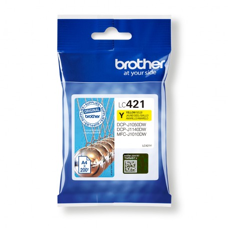 Brother LC-421Y cartuccia d'inchiostro 1 pz Originale Giallo (LC421Y)