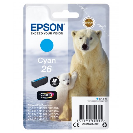 Epson Polar bear Cartuccia Ciano (C13T26124022)