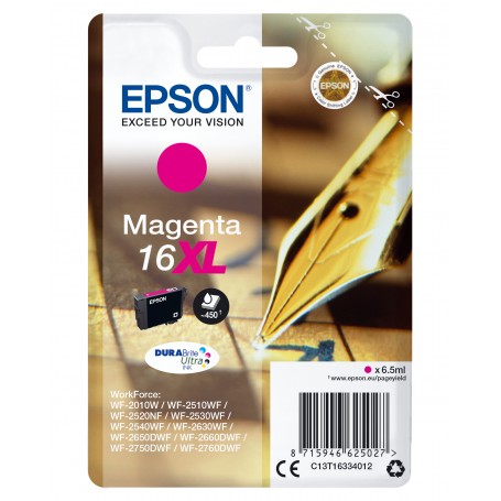 Epson Pen and crossword Cartuccia Penna e cruciverba Magenta Inchiostri DURABrite Ultra 16XL (C13T16334012)
