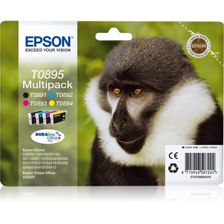 Epson Monkey Multipack 4 colori Nero,Ciano,Magenta e Giallo (C13T08954020)
