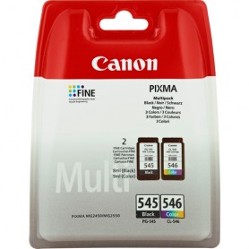 Canon PG-545/CL-546 Multipack cartuccia d'inchiostro 2 pz Originale Nero, Ciano, Magenta, Giallo (8287B005)