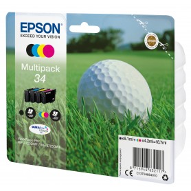 Epson Golf ball Multipack 4-colours 34 DURABrite Ultra Ink (C13T34664020)