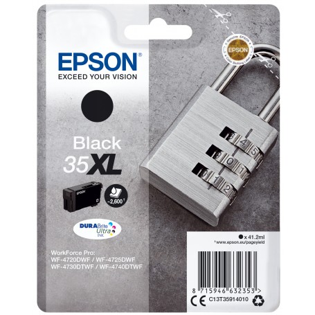 Epson Padlock Singlepack Black 35XL DURABrite Ultra Ink (C13T35914020)