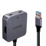 Lindy 43388 hub di interfaccia USB 3.2 Gen 1 (3.1 Gen 1) Type-A 5000 Mbit/s Nero, Grigio