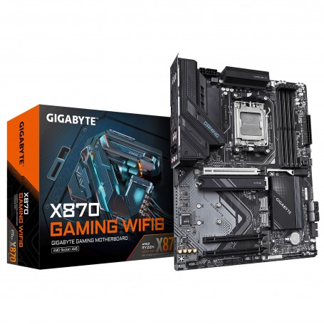 GIGABYTE X870 GAMING WIFI6 Scheda Madre - Supporta CPU AMD Ryzen 9000, 8+2+2 fasi VRM, fino a 8000MHz DDR5 (OC), 1xPCIe 5.0 + 2x
