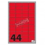 ETICHETTE A4 FLUO ROSSO 47 5X25MM