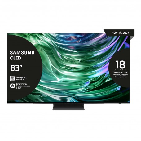 Samsung TV OLED 4K 83” QE83S90DAEXZT Smart TV Wi-Fi Graphite Black 2024, Processore NQ4 AI GEN2, Self-illuminating pixels, Las