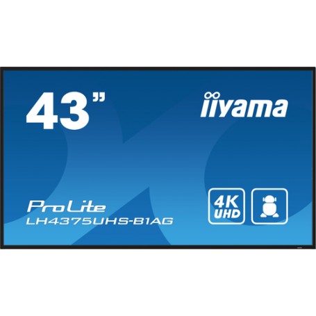 iiyama ProLite Pannello piatto per segnaletica digitale 108 cm (42.5") LCD Wi-Fi 500 cd/m² 4K Ultra HD Nero Processore integrat