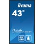 iiyama LH4365UHSB-B1 visualizzatore di messaggi Design chiosco 108 cm (42.5") LED Wi-Fi 800 cd/m² 4K Ultra HD Nero Processore i