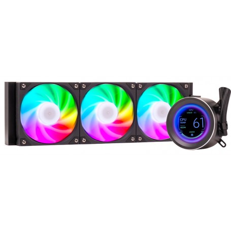itek ARCTIC SPHERE LCD 360 Processore Kit di raffreddamento a liquido 12 cm Nero 1 pz