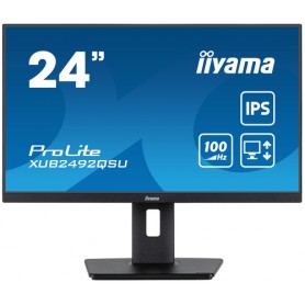 iiyama ProLite XUB2492QSU-B1 Monitor PC 60,5 cm (23.8") 2560 x 1440 Pixel Wide Quad HD LED Nero