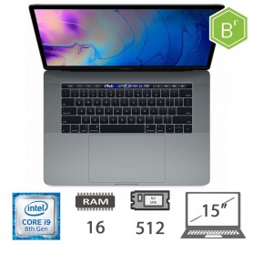 MBP 15,4 T.BAR(2018)I9-8950HK/16/512/SG/2Y - B