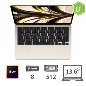 MBA 13,6 (2022)M2-8C CPU/8/512/10C GPU/STL/2Y - B
