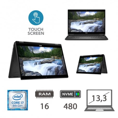 DELL 7390 2IN1 TS I7-8650U/16/NVME480/W11P/2Y