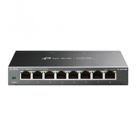 TP-LINK TL-SG108E Non gestito L2 Gigabit Ethernet (10/100/1000) Nero (TL-SG108E)