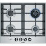 Bosch Serie 6 PCH6A5B90 piano cottura Nero, Acciaio inossidabile Da incasso Gas 4 Fornello(i) (PCH6A5B90)