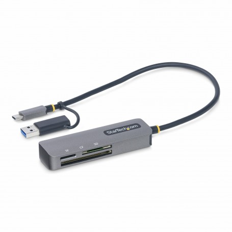 StarTech.com Lettore di schede di memoria multimediale USB 3.0, lettore di schede SD/microSD/CompactFlash, adattatore portatile 