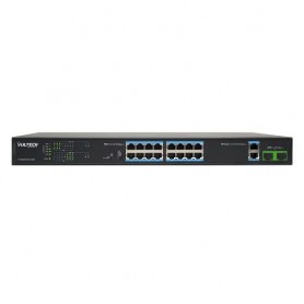 VULTECH SWITCH 16 PORTE POE+ 10/100 FE + 2 PORTE + 2 PORTE UPLINK 10/100/1000 GE + 2 PORTE UPLINK S (VS-POE2164GE-200W)