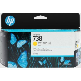 HP 738 130-ML YELLOW DESIGNJET INK