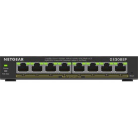 Netgear GS308EP Gestito L2/L3 Gigabit Ethernet (10/100/1000) Supporto Power over Ethernet (PoE) Nero (GS308EP-100PES)