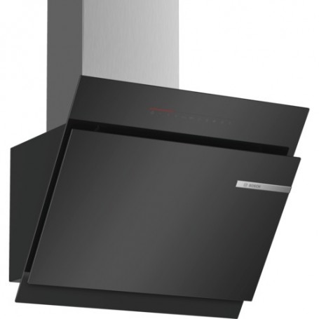 Bosch Serie 6 DWK67JQ60 cappa aspirante Cappa aspirante a parete Nero, Acciaio inossidabile 730 m³/h A+ (DWK67JQ60)