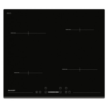 Sharp Home Appliances KH-6I19BS00 Nero Da incasso 60 cm Piano cottura a induzione 4 Fornello(i) (KH-6I19BS00-EU)