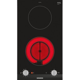 Siemens ET375CFA1E piano cottura Nero, Acciaio inossidabile Da incasso Ceramica 2 Fornello(i) (ET375CFA1E)