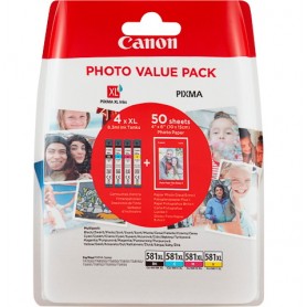Canon CLI-581XL Multipack cartuccia d'inchiostro Originale Nero, Ciano, Magenta, Giallo (2052C004)