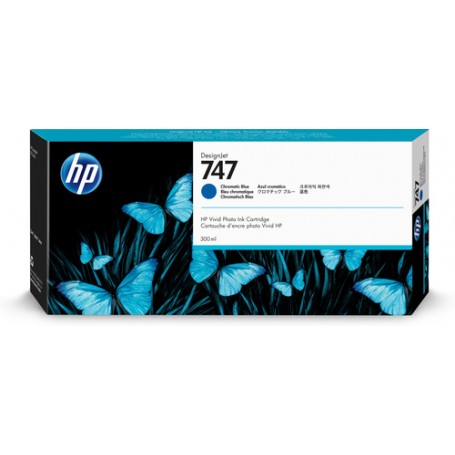 HP Cartuccia di inchiostro blu cromatico 747 DesignJet da 300 ml (P2V85A)