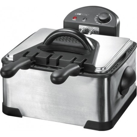 Clatronic FR 3195 Doppia 4 L 2000 W Nero, Acciaio inossidabile (273531)