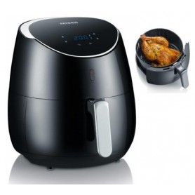 Severin FR 2445 friggitrice Singolo 5 L Indipendente 2000 W Friggitrice ad aria calda Nero, Metallico, Argento (FR 2445)