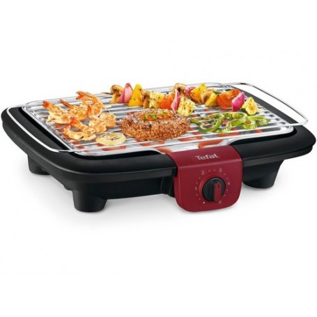 Tefal BG 90E5 barbecue per l'aperto e bistecchiera Grill Da tavolo Elettrico Nero, Rosso 2300 W (BG 90E5)