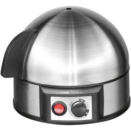 Clatronic EK 3321 Pentolino per uova 7 uovo/uova 400 W Nero, Acciaio inossidabile (263118)