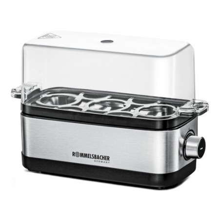 Rommelsbacher ER 300 Pentolino per uova 3 uovo/uova 300 W Acciaio inossidabile, Trasparente (ER 300)