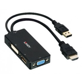 Lindy 38182 cavo e adattatore video 0,15 m Nero (38182)