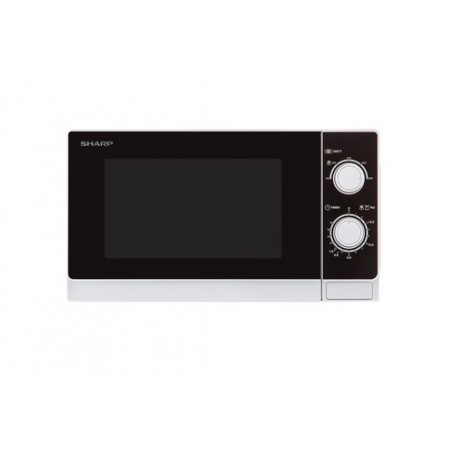 Sharp Home Appliances R-200WW Superficie piana Solo microonde 20 L 800 W Nero, Bianco (18100088)