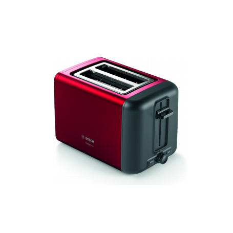 Bosch TAT3P424DE tostapane 2 fetta/e 970 W Nero, Rosso (TAT3P424DE)
