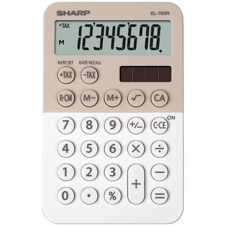 Sharp EL-760R calcolatrice Desktop Calcolatrice finanziaria Beige, Bianco (SH-EL760RBLA)