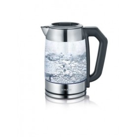 Severin WK 3477 bollitore elettrico 1,7 L 2200 W Nero, Argento, Trasparente (WK3477)