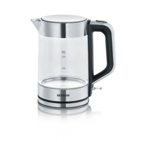 Severin WK 3420 bollitore elettrico 1,7 L 2200 W Nero, Acciaio inossidabile, Trasparente (WK 3420)