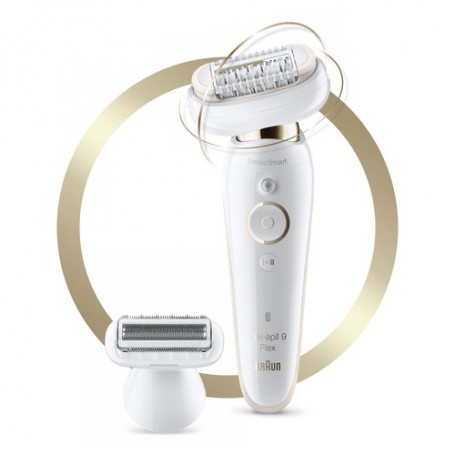 Braun Silk-épil 9 81688635 epilatore 40 pinzette Bianco, Oro (81688635)