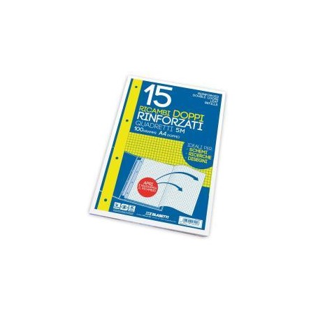 RICAMBI RINF DOPPI A4 BCO 15FF 100G (6426)